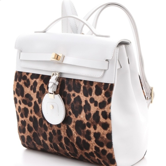 Jason Wu Leopard-print haircalf backpack main image 6